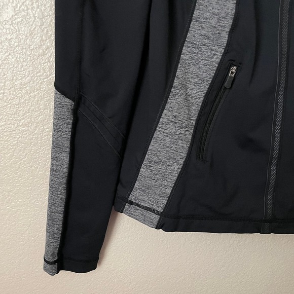 Lululemon Hoodie Womens Size 8 Black Gray Run for Your Life Cross Train Pullover - Picture 9 of 13